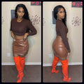 Solid Brown Crop Top